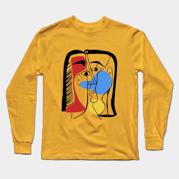 Picasso Woman's head #10 Long Sleeve T-Shirt by shamila